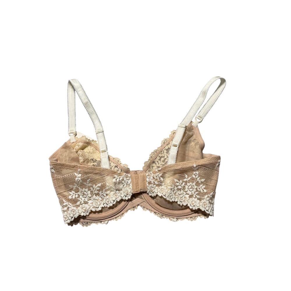 NWT Wacoal Embrace Lace Underwire Bra Womens 36DD Beige Floral Unlined Sheer - Picture 4 of 8